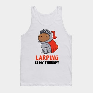 Larping is my therapy Capybara Knight Tank Top